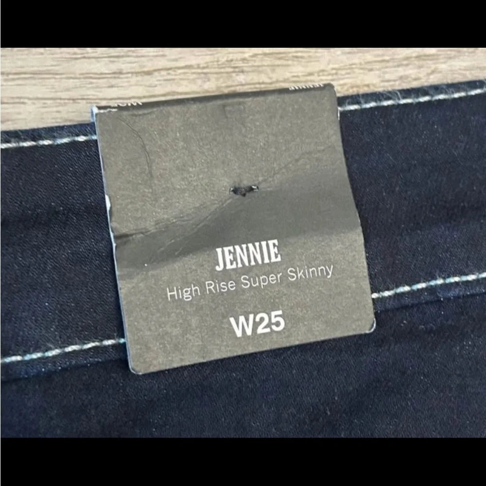 NWT True Religion Jennie High Rise Super Skinny Dark Blue Jeans. W25xL29 - Picture 5 of 12